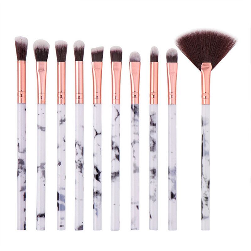 Set di pennelli per il trucco, set di ombretti con motivo a inchiostro, set di pennelli per il trucco occhi, set di pennelli per sfumare l'ombretto, marca, 10 pezzi