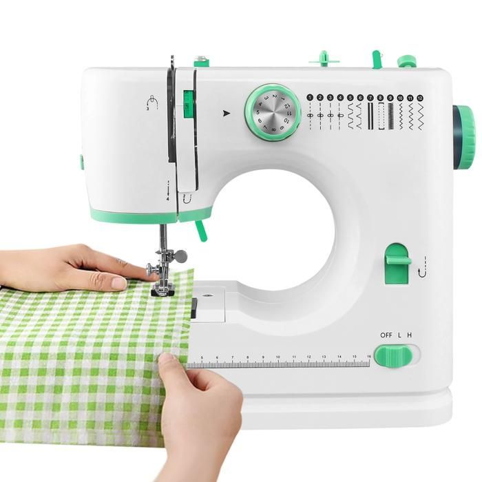 Machine à coudre électronique - 12 points réglables - multifonctionnelle et portable