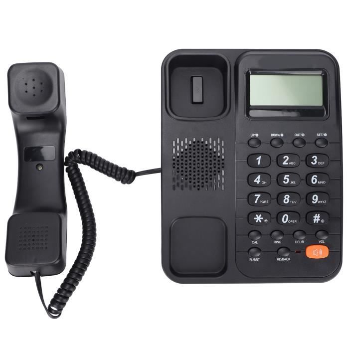 Vvikizy KXT2029CID bedrade bureautelefoon, vaste telefoon met antwoordapparaat, afneembare telefonie, zwart