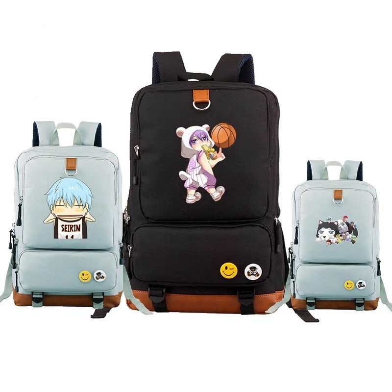 Sac à dos en toile imprimé Kuroko no Basket Kuroko Tetsuya Kagami Taiga Cosplay de haute qualité