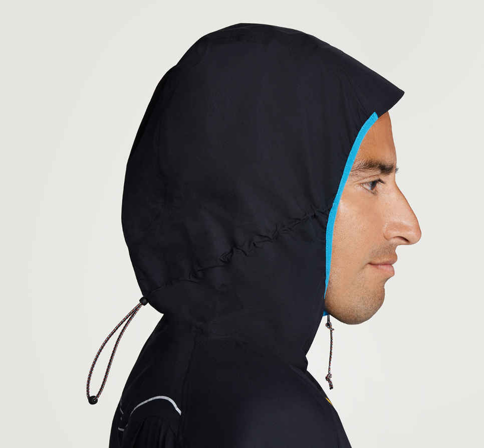 Chaqueta impermeable ultraligera negra