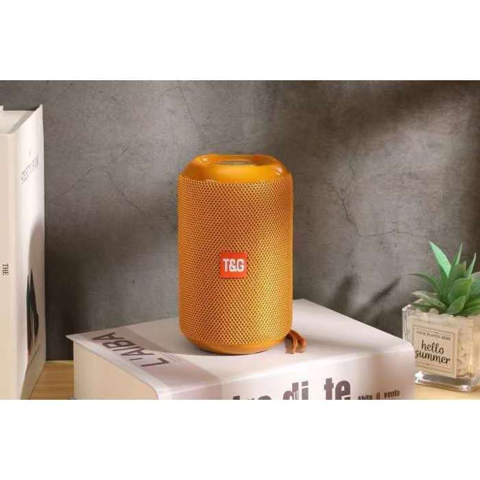 Altavoz Bluetooth portátil TG264 resistente al agua para exteriores, con ranura para tarjeta (dorado)