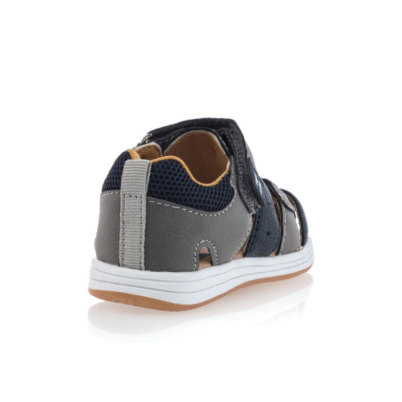 Grå sandaler/sko med åpen tå til babygutt