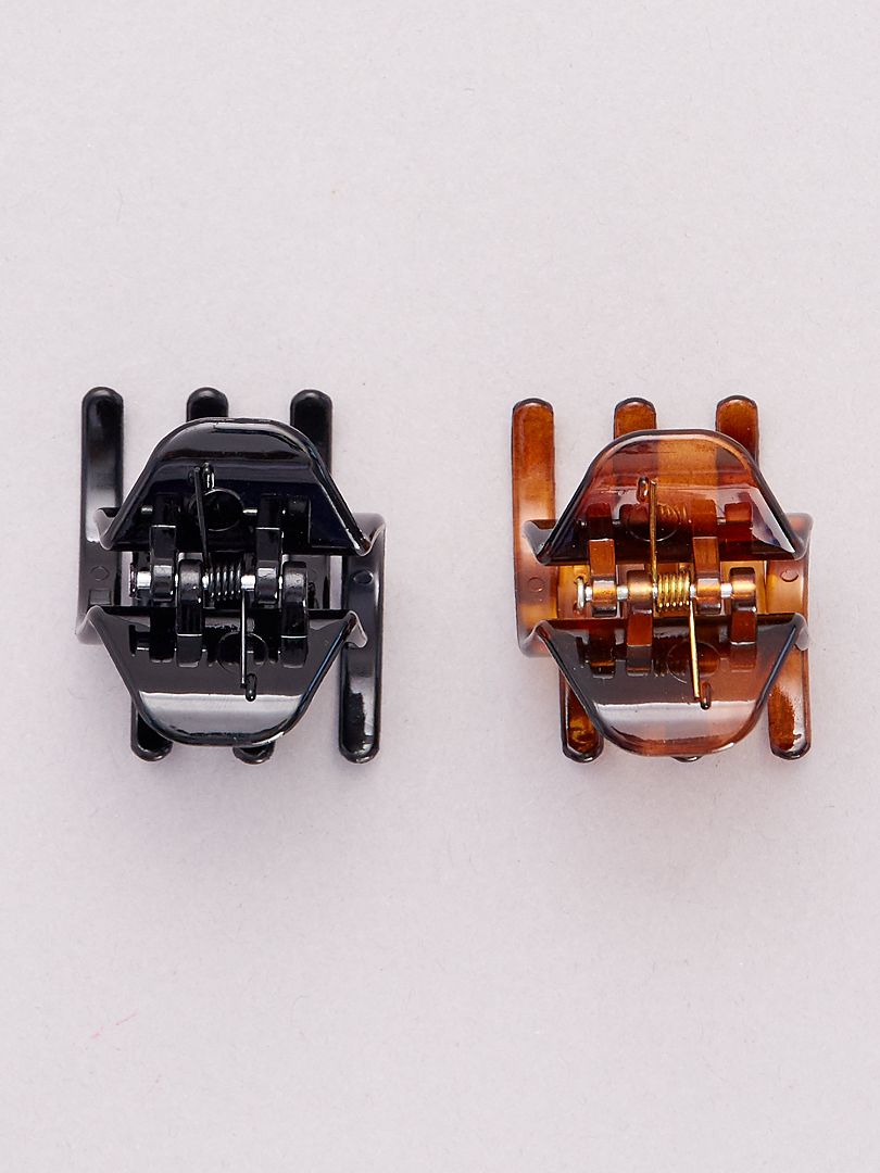 Zestaw 2 mini spinek do włosów - CZARNE