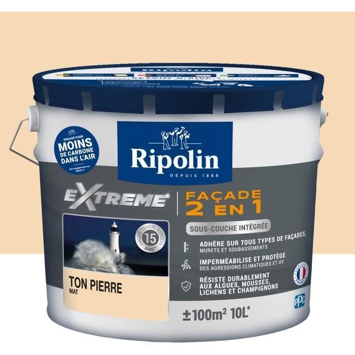 RIPOLIN EXTREME BESCHERMING GEVEL STEENTONE Mat 10 L