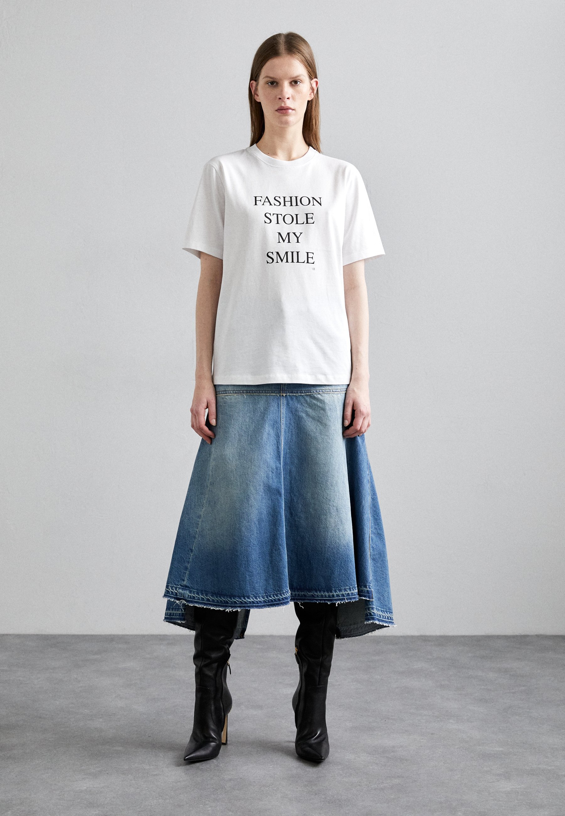 T-shirt à slogan Victoria Beckham - Imprimé - Blanc