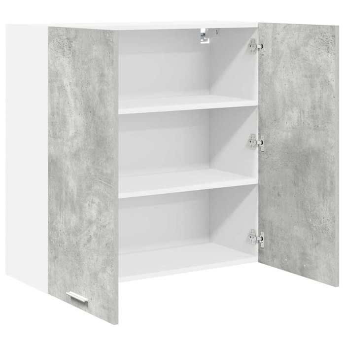 Wall-mounted kitchen cabinet - vidaXL - Riga - Concrete grey - 80x31x80 cm - Engineered wood - Large storage space