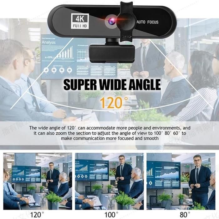 SURENHAP webcam en direct 4K haute définition webcam Autofocus live webcam USB Drive informatique d'ordinateur 8802-2k noir