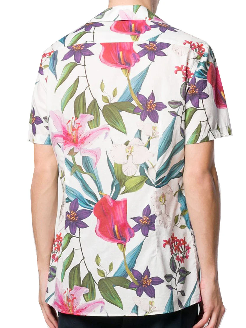 Herenoverhemd met tropische print