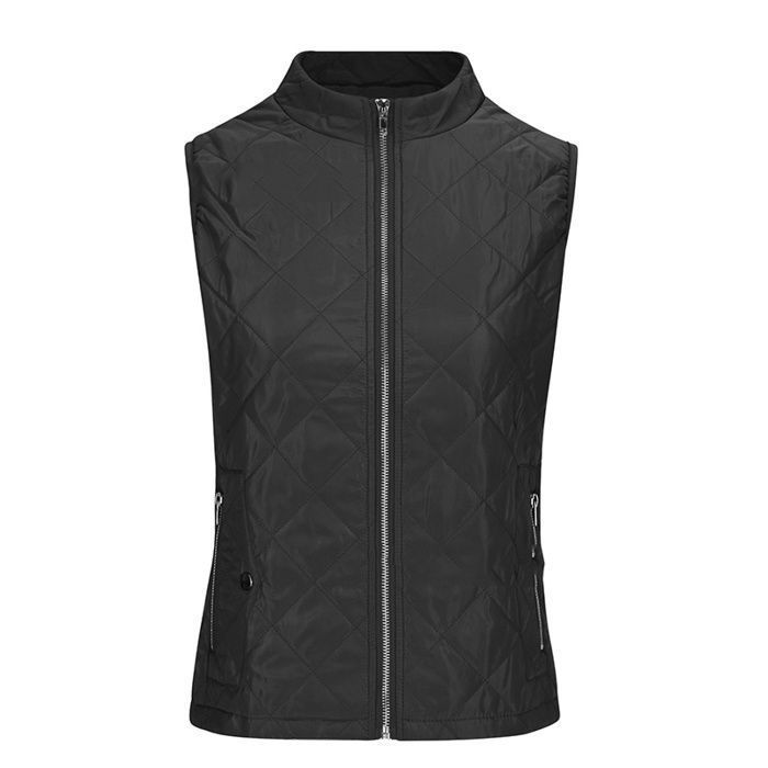 Gilet Sans Manches Femme - Zippé Veste Hiver Gilet-Doudoune Léger Hiver/Automne - Pour Voyage/Travail-Noir