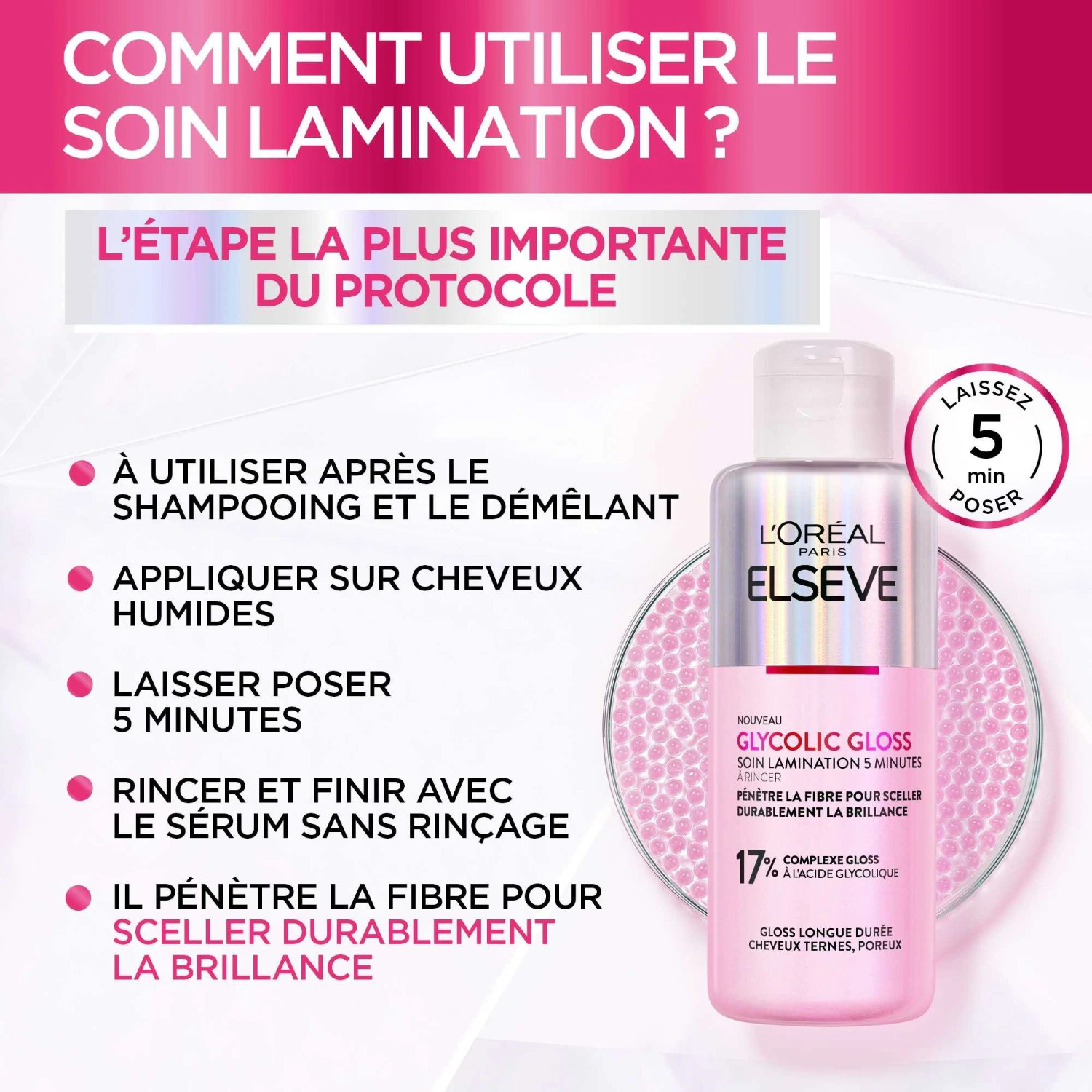 L’Oréal Paris Glycolic Gloss Soin Lamination 5 minutes