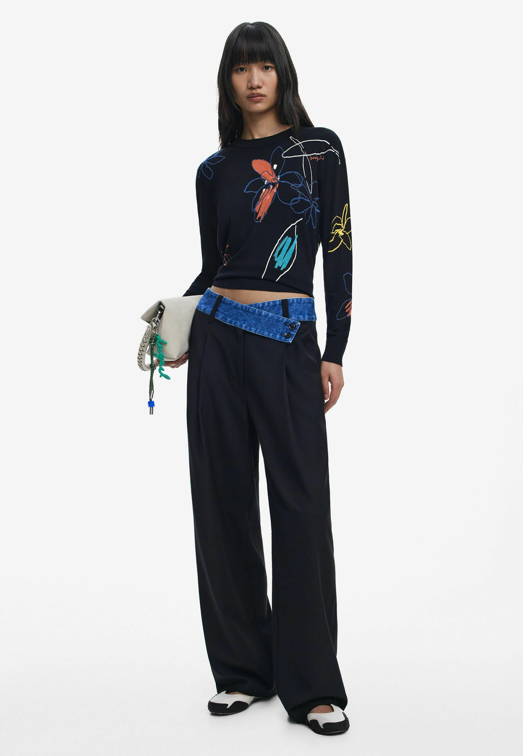 Desigual COMBINED - Broek - zwart