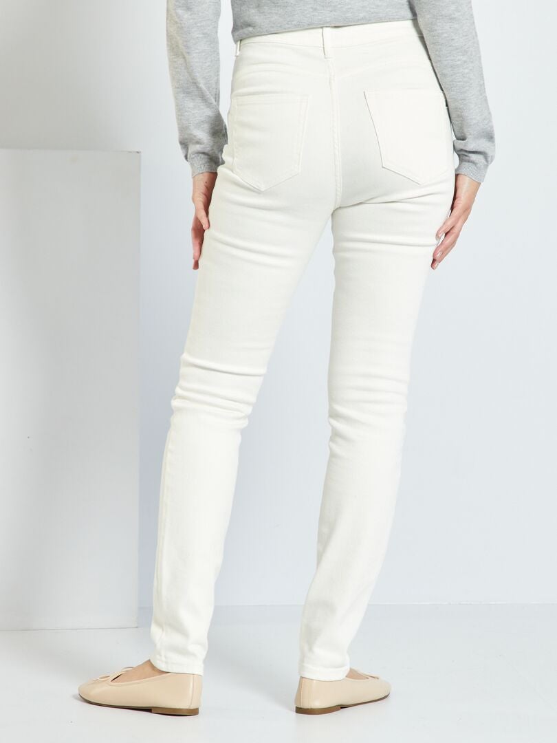 Jeansy skinny fit - L28 - BIAŁE