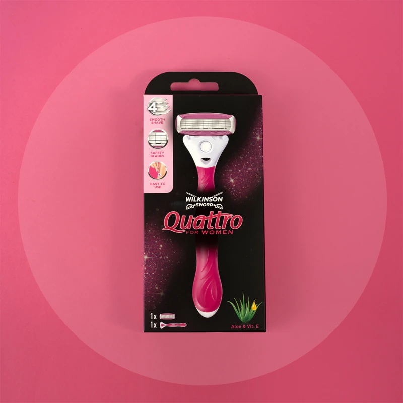 Wilkinson Sword Quattro за жене са алое верзијом и витамином Е, заменска глава