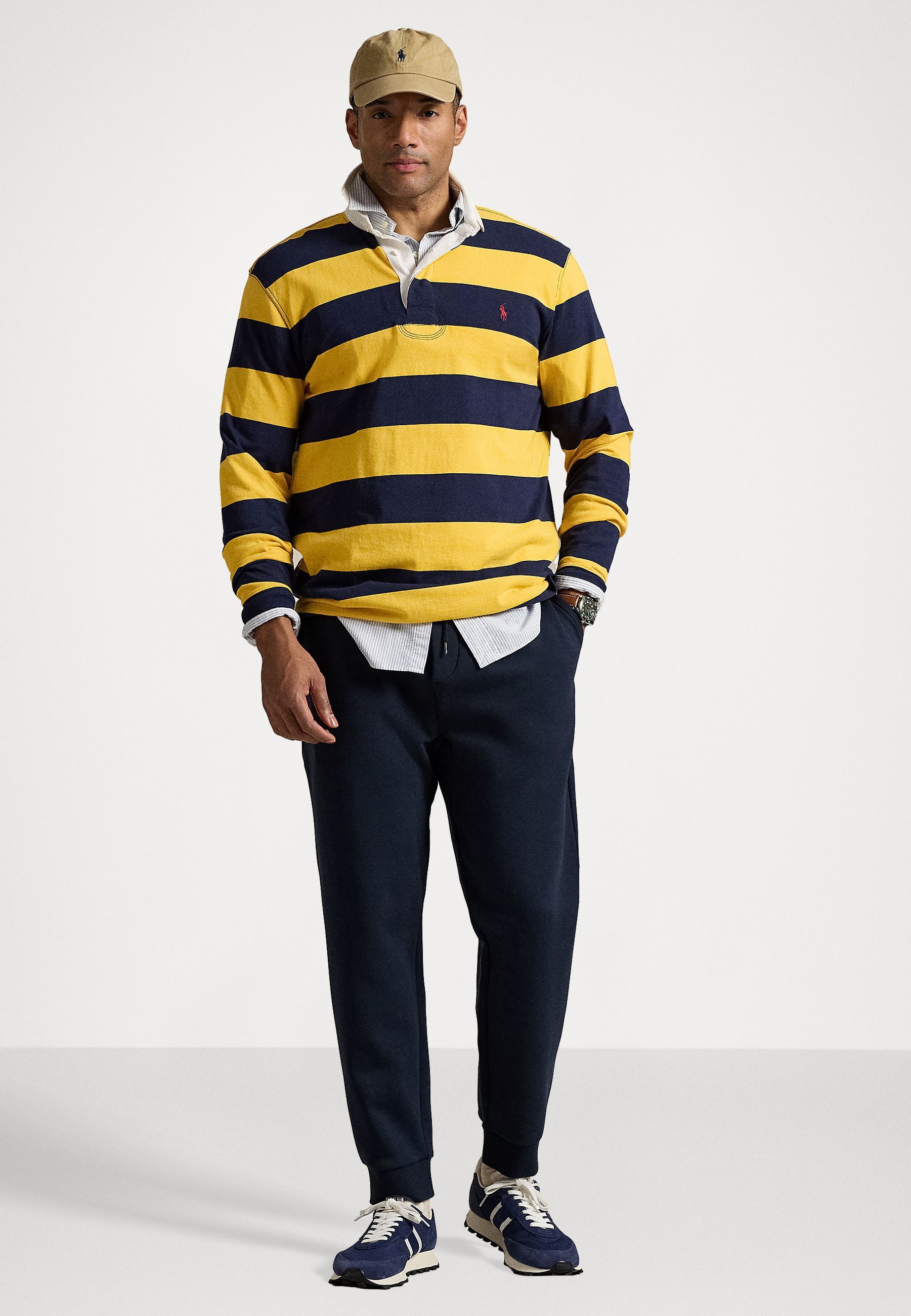 Pantalon de jogging double maille Polo Ralph Lauren grandes tailles - Bas de survêtement - Bleu marine aviateur