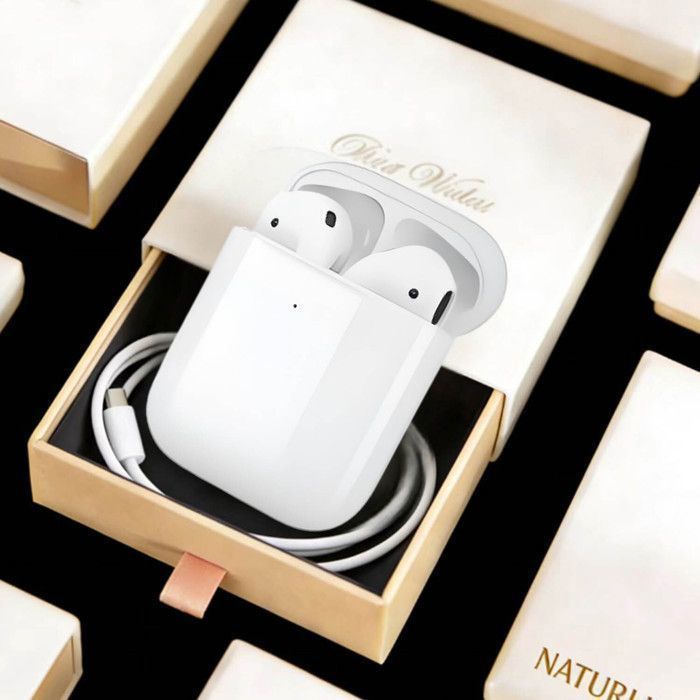Écouteurs sans fil Apple AirPods 2 blancs avec boîtier de charge filaire, emballage surprise