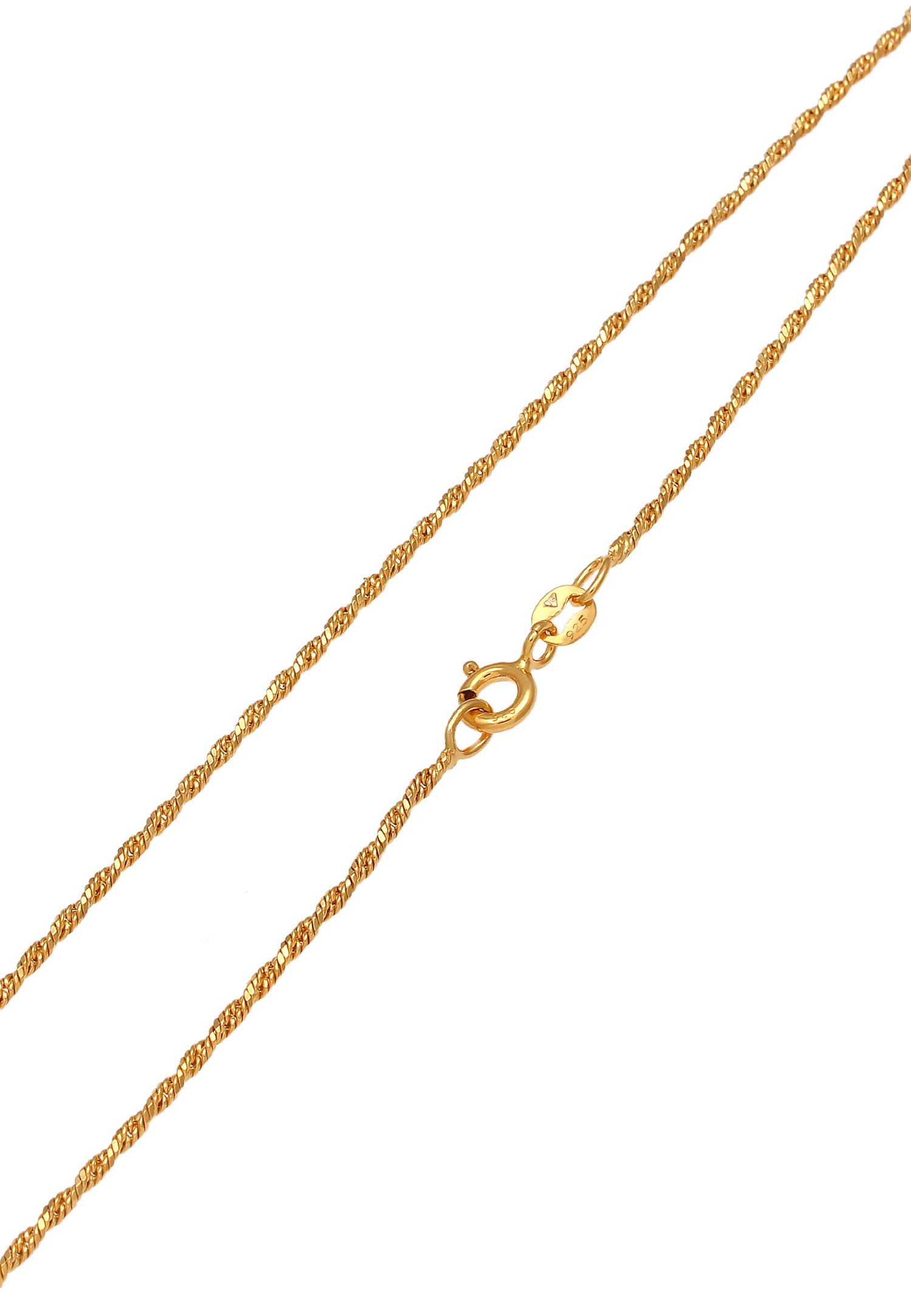 Elli Basic Kordelkette Gedreht Twist Fein 925 Silber
