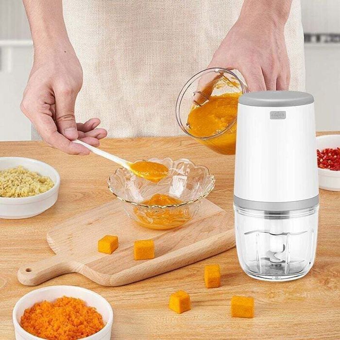 Mini mixeur alimentaire - XVX - Capacité 300 ml - Recharge USB - Sans fil et portable - 6 lames en acier inoxydable