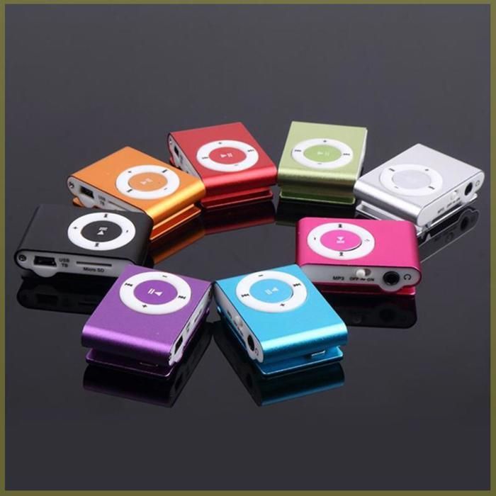 Cocosity 1 Mini portátil USB MP3 lecteur Mini Clip mp3 Sport Sport compacto Metal Mot Reproductor de música MP3 con tarjeta TF son mp4 Argent