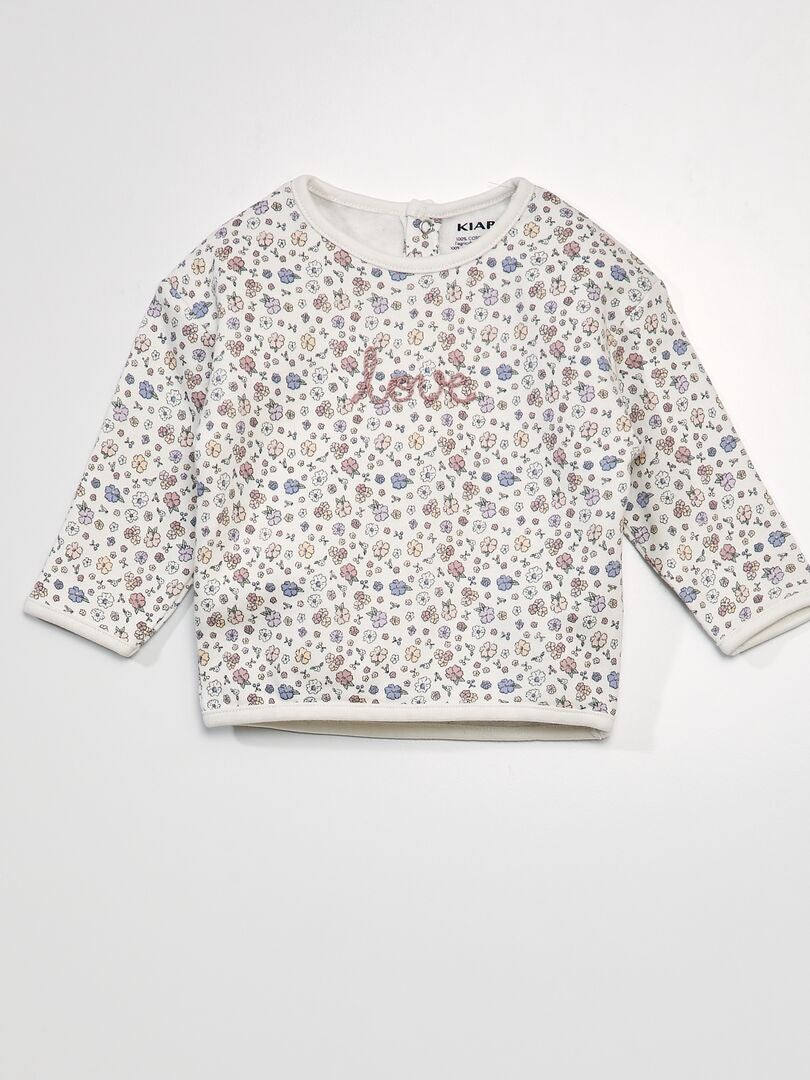 Moletom de lã estampado - BRANCO