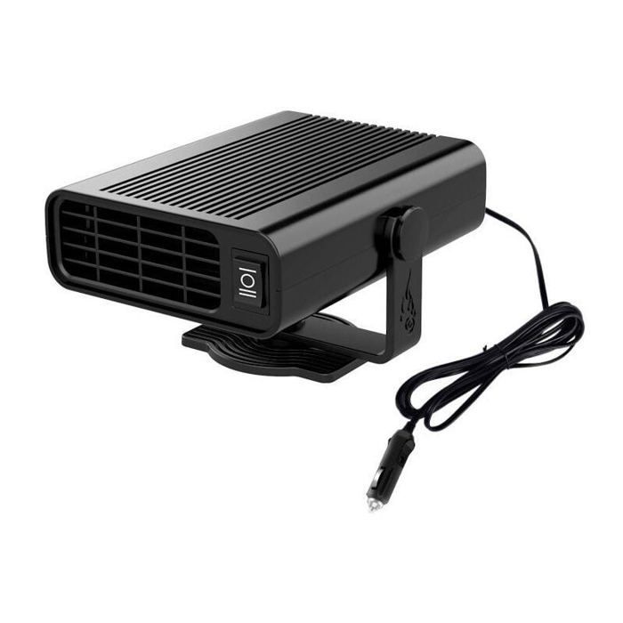Riscaldatore portatile per auto - MICH - Sbrinatore portatile - Base girevole a 360° - Spina accendisigari 12V - 14x10,5x8 cm