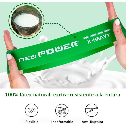 Newpower elastične fitness trake od prirodnog lateksa, vrlo visoke otpornosti