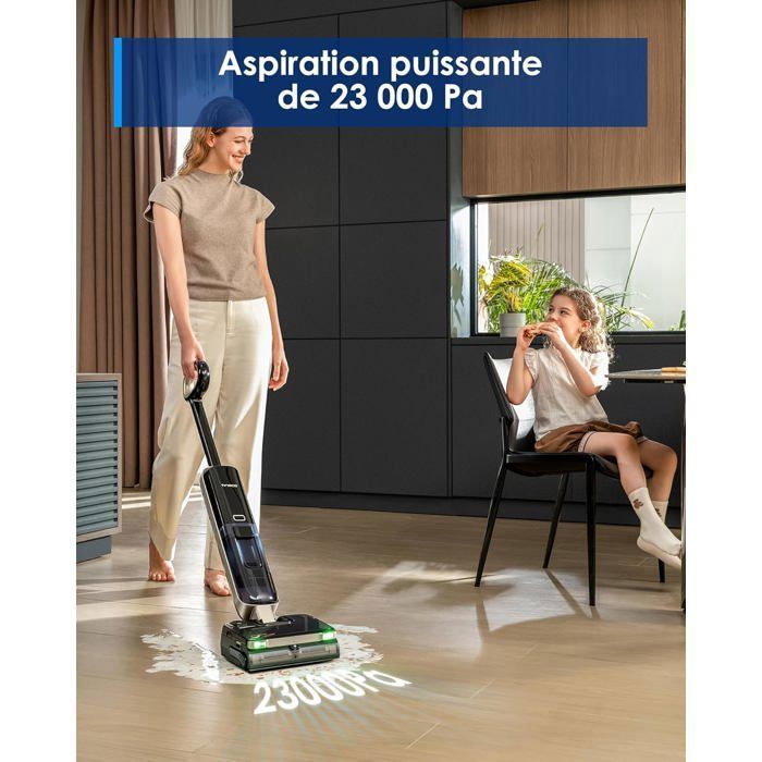 Tineco Floor One S9 Master Aspirateur Laveur sans Fil, Technologie ThermoBlast