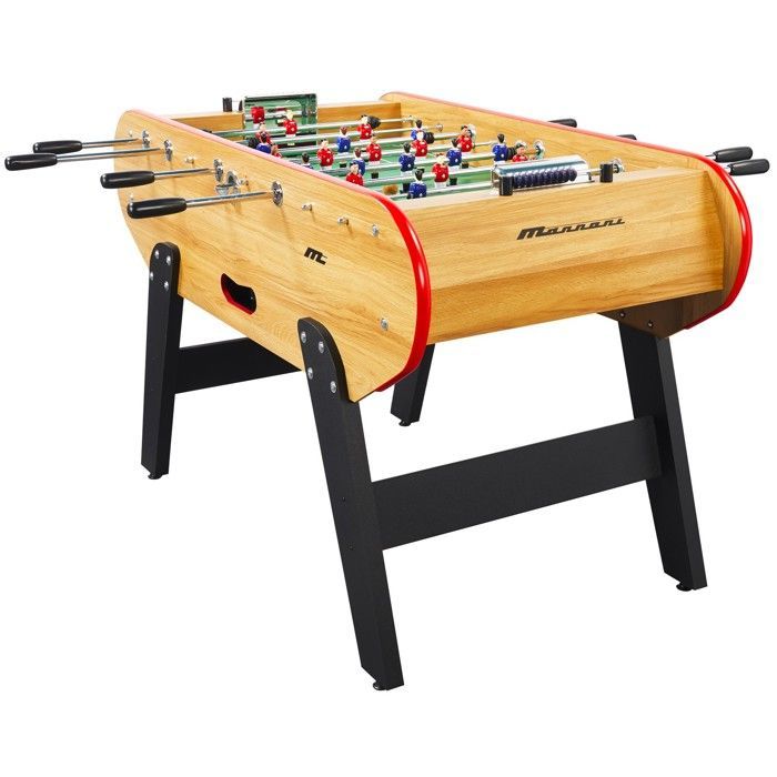 Mannoni Play foosball table - light wood - 155 x 110 x 96 cm - 2 cork balls included