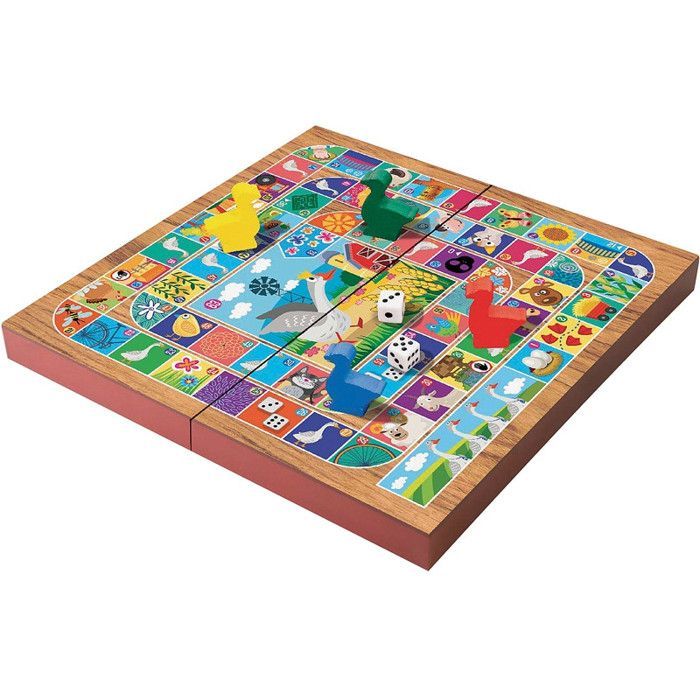Bordspel - WIDYKA - Gans 6+ - Opvouwbaar houten bord - Voor kinderen - Binnen