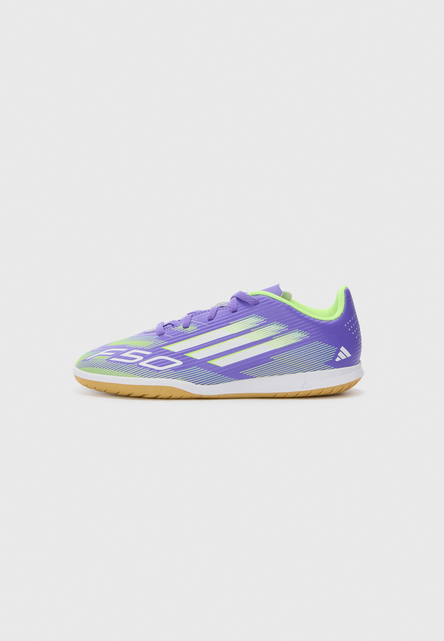 adidas Performance F50 CLUB UNISEX - Zaalvoetbalschoenen - paars/wit/helder citroengeel
