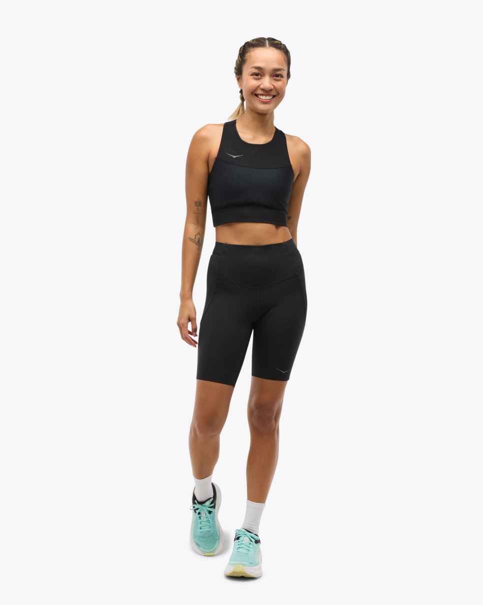 HOKA Novafly 9-tommers gebreide korte broek zwart