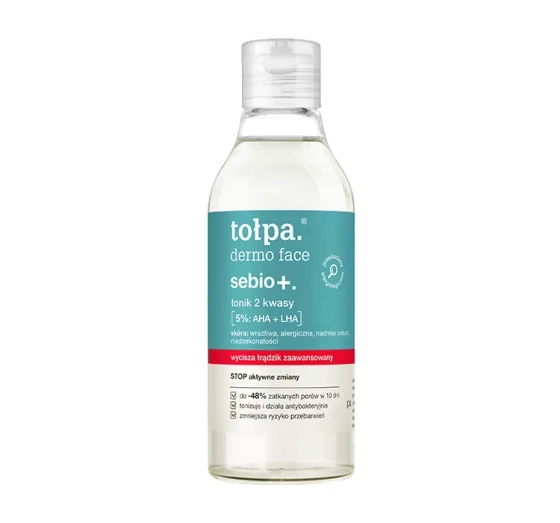 TOŁPA DERMO FACE SEBIO  TONIK  2 KWASY AHA   LHA 200ML