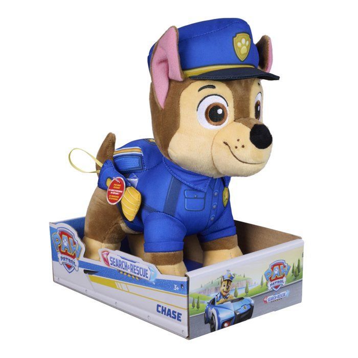 Pelúcia - Chase - 25cm - Busca e Resgate - Patrulha Canina