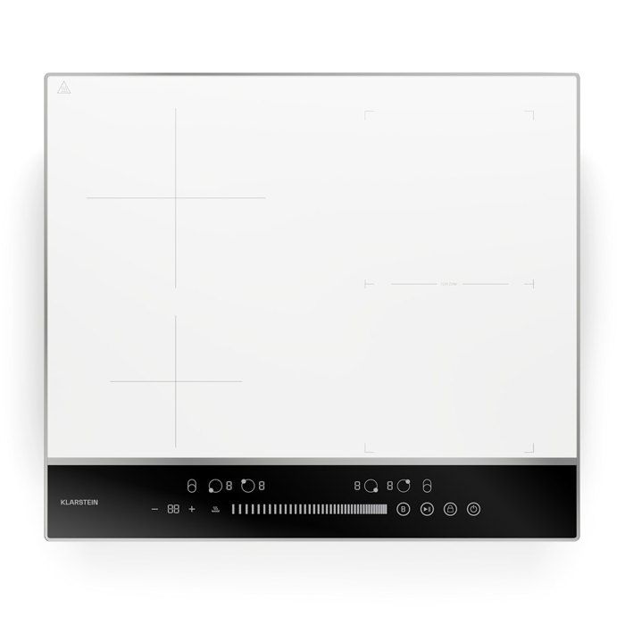 Klarstein DualTone Hybrid inductiekookplaat, Flex Zone inductiekookplaat met schuifregelaar, 7200 W, wit