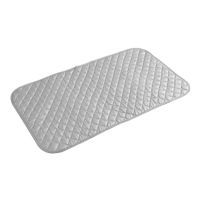Foldable and portable ironing mat, a useful accessory for the table and travel