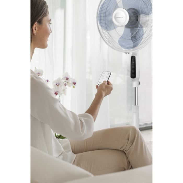 ROWENTA Essential+ VU4440F0 - Elektronisk og lydløs standerventilator - 3 hastigheder