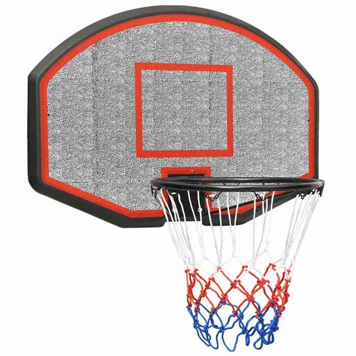 Tablero de baloncesto vidaXL negro 71x45x2 cm Polietileno, aro de baloncesto, tablero 93667