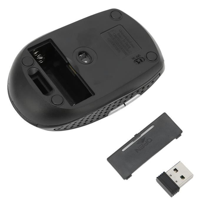 Mouse wireless per computer - SURENHAP - Modello nero - 2,4 GHz - 6 pulsanti - DPI regolabile