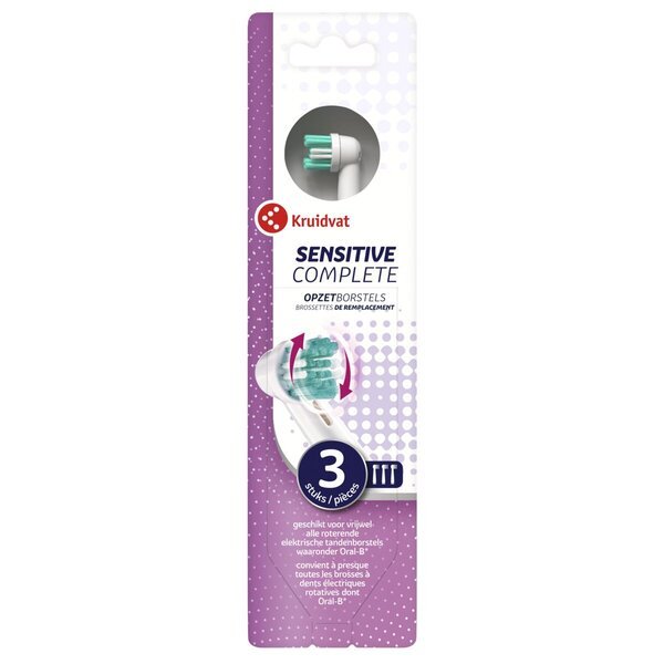 Kruidvat Sensitive Complete zobu birstes galviņas<br>3 gab.