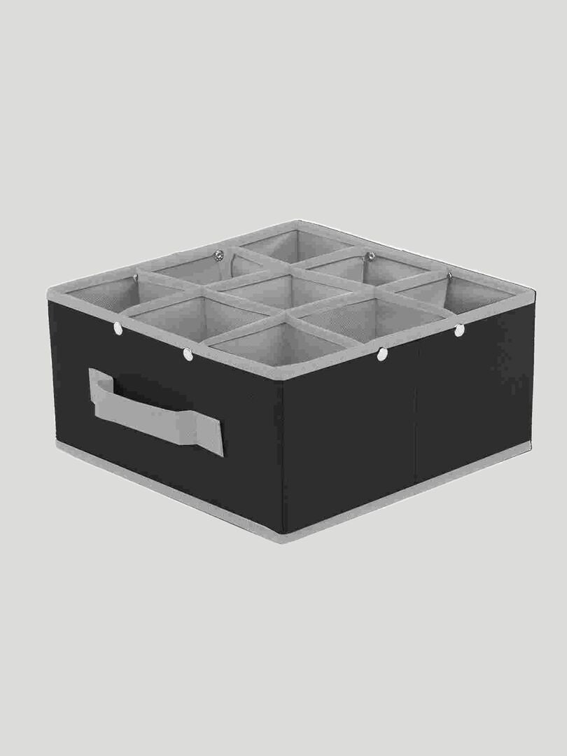 Opvouwbare opbergorganizer van non-woven stof - 9 vakken - grijs