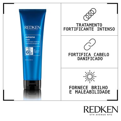Redken Extreme Strength Builder Plus Vahvistava Hiusnaamio Vaurioituneille Hiuksille 250 ml
