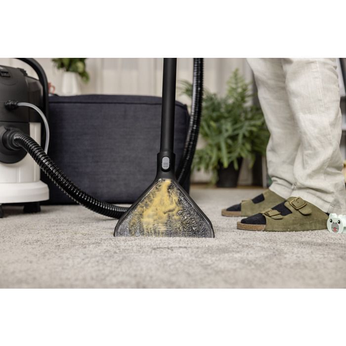 Limpiador de alfombras Karcher SE 4 - Extractor con inyector de vacío - 1000 W de potencia - Dos depósitos de 4 L - Limpiador de alfombras y tapicerías