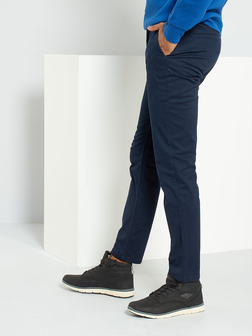Slim fit chino broek maat L30 - blauw