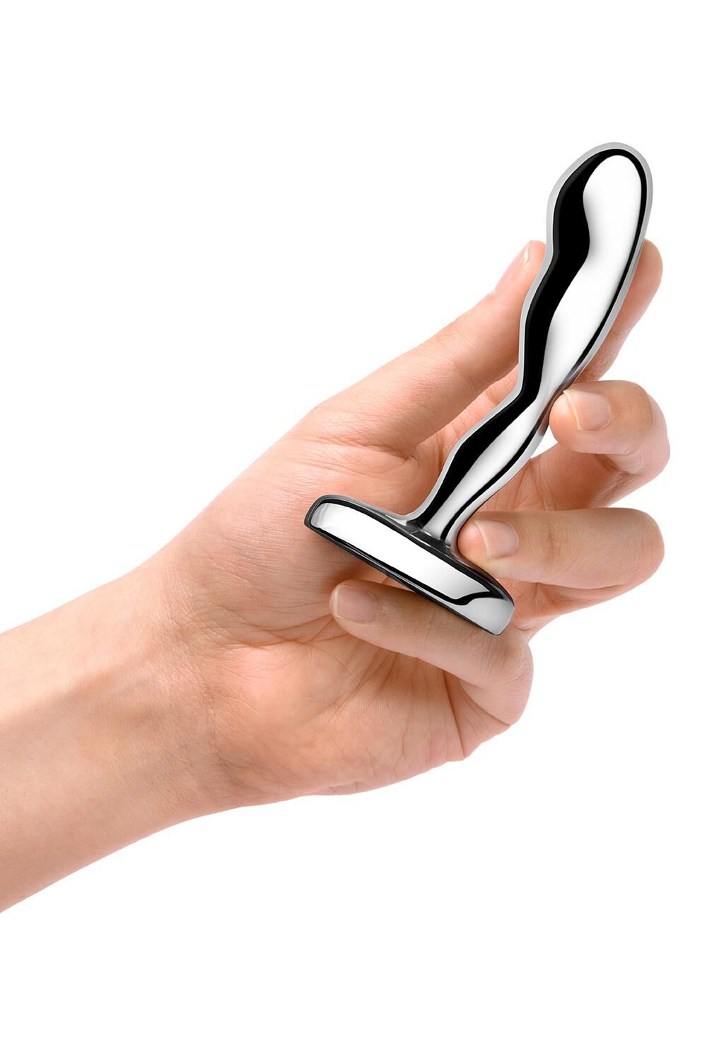 B-Vibe Edelstahl-Prostataplug Silber