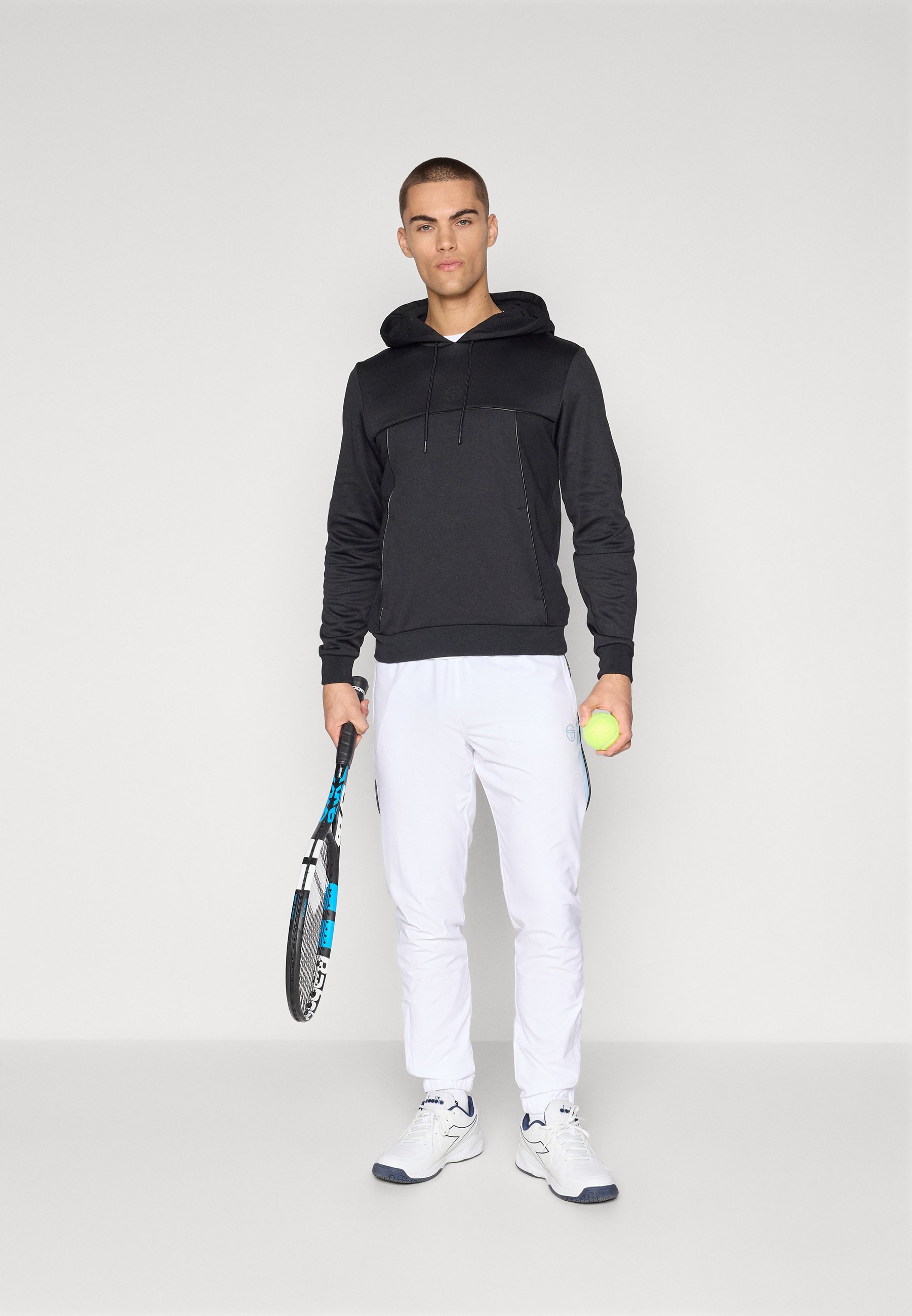 Sergio Tacchini DERIVA HOODIE TRACKTOP - Sweat à capuche - black
