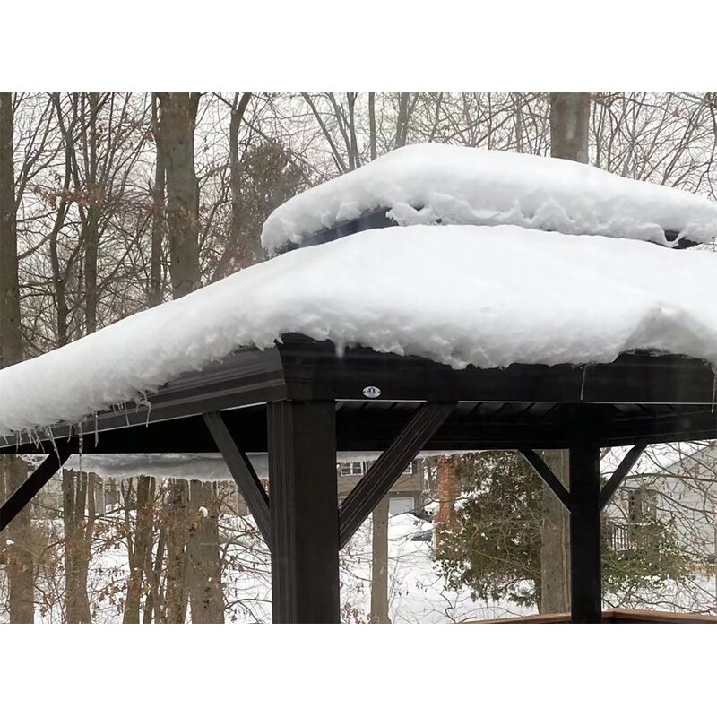 Gazebo de alumínio Alexander para pátio, 4,88 m de largura x 3,66 m de profundidade