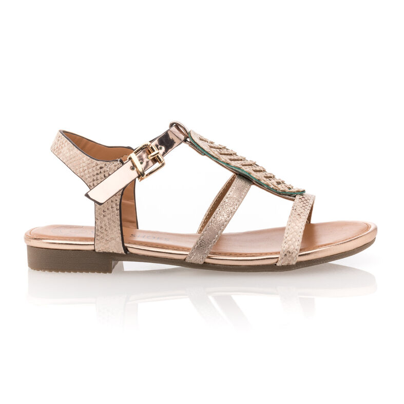 Sandalias amarillas para niña / Zapatos de punta abierta
