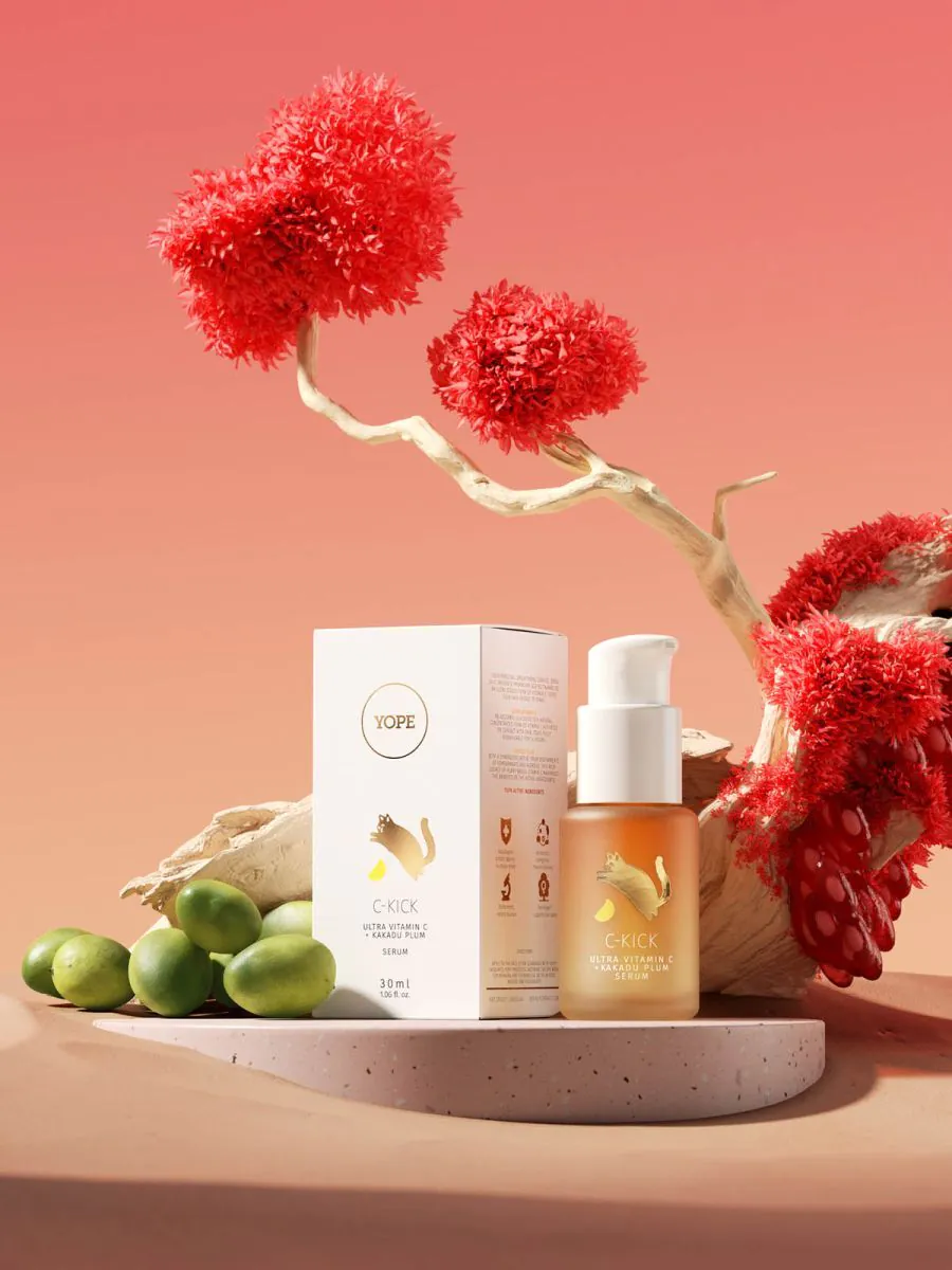 Yope C-Kick Ultra Serum do twarzy, Witamina C + Śliwka Kakadu