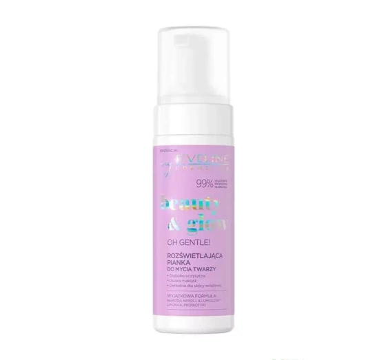 Eveline Cosmetics Beauty&Glow Oh Gentle rozświetlająca pianka do mycia twarzy 150 ml