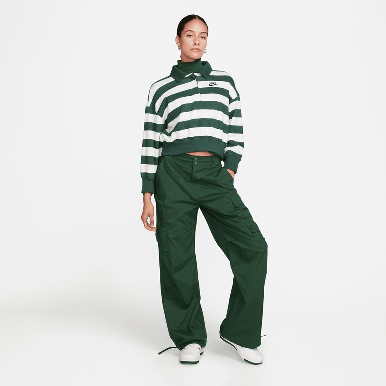Pantalon de sport ample tissé taille haute avec logo Swoosh